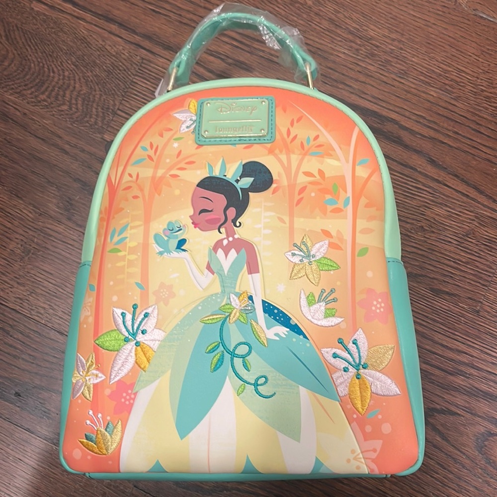 NWT LOUNGEFLY TIANA PRINCESS AND THE FROG BACKPACK